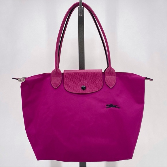 Longchamp Handbags - Longchamp fuchsia Le Pliage medium nylon tote bag